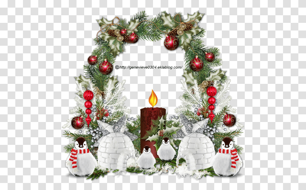 Christmas Nature Cluster Frame, Bird, Animal, Wreath, Christmas Tree Transparent Png