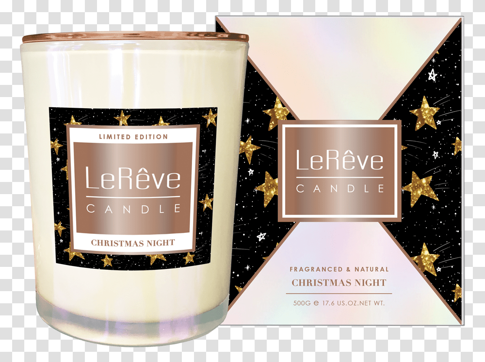 Christmas Night Candle Candle, Text, Bottle, Cosmetics, Advertisement Transparent Png