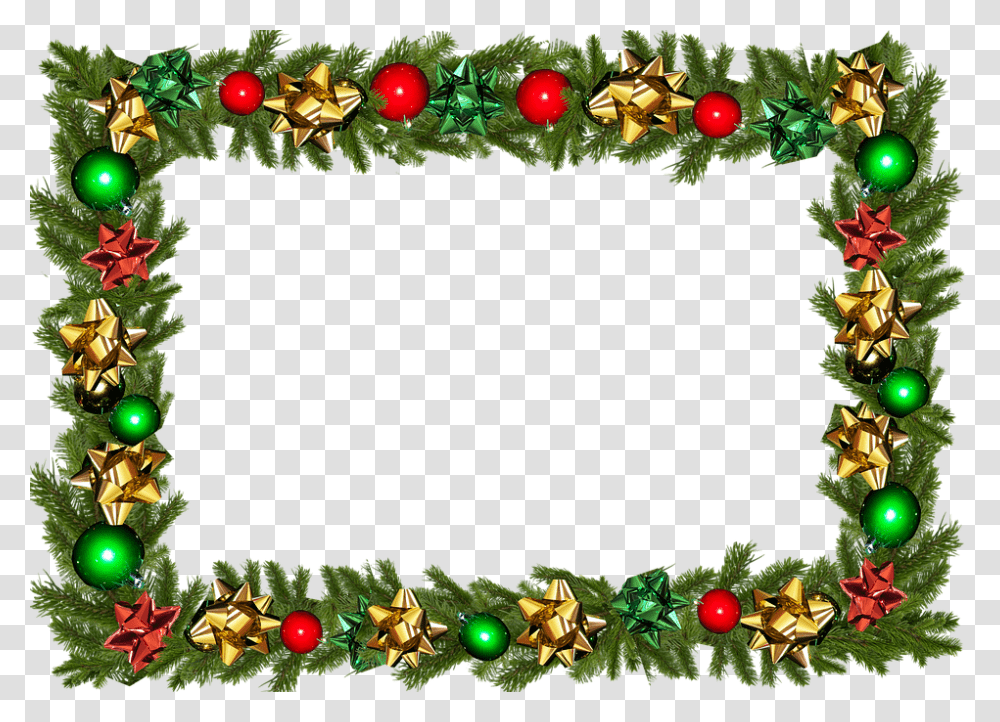 Christmas Ornament Border Clipart Warranty For Construction Work, Wreath, Plant, Christmas Tree Transparent Png