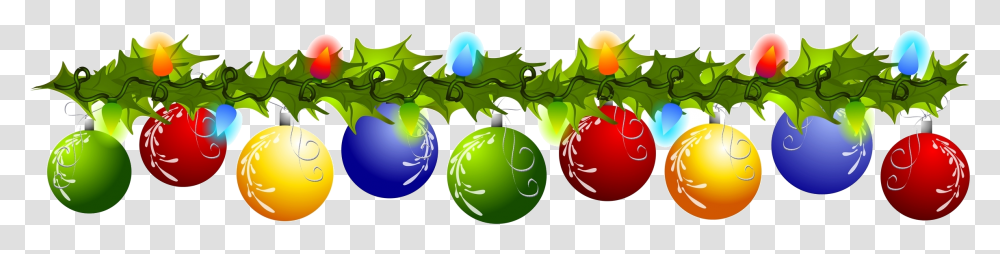 Christmas Ornament Ornaments Clipart Divider Free On Christmas Ornament Swag Clipart, Plant, Green, Leaf, Fruit Transparent Png