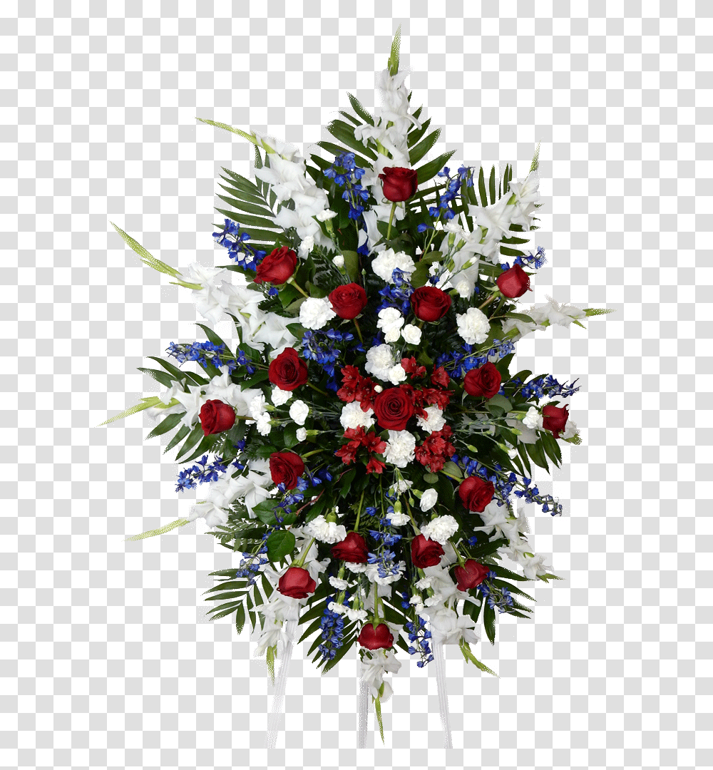 Christmas Ornament Red White And Blue Flowers Sprays, Plant, Flower Arrangement, Flower Bouquet, Tree Transparent Png
