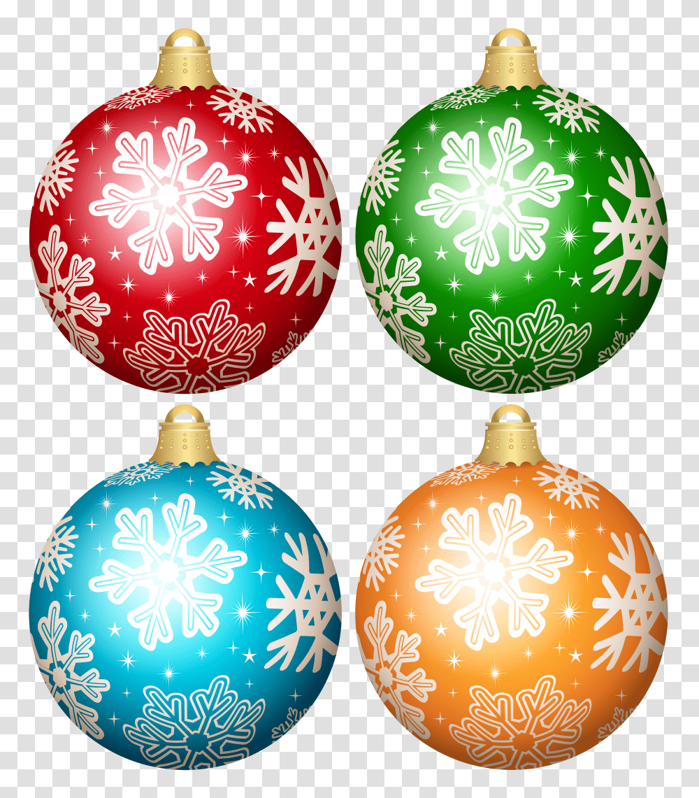 Christmas Ornament Set Clip Art Transparent Png