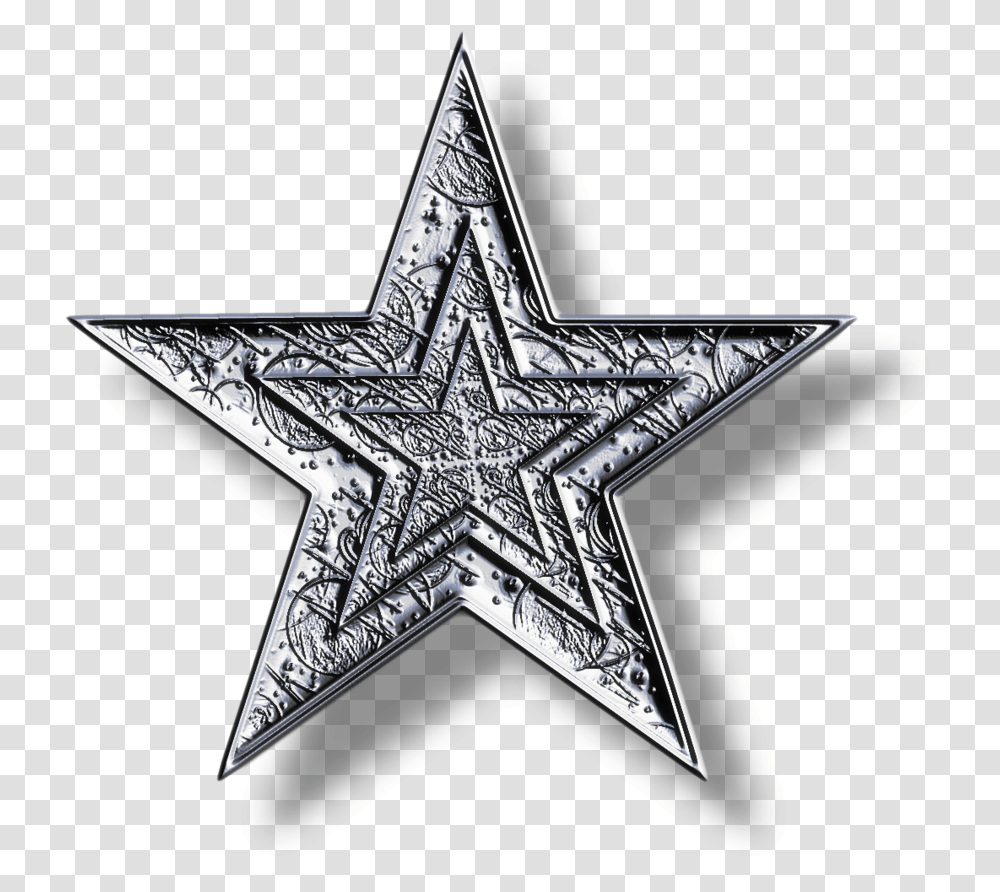 Christmas Ornament Star, Cross, Star Symbol, Silver Transparent Png
