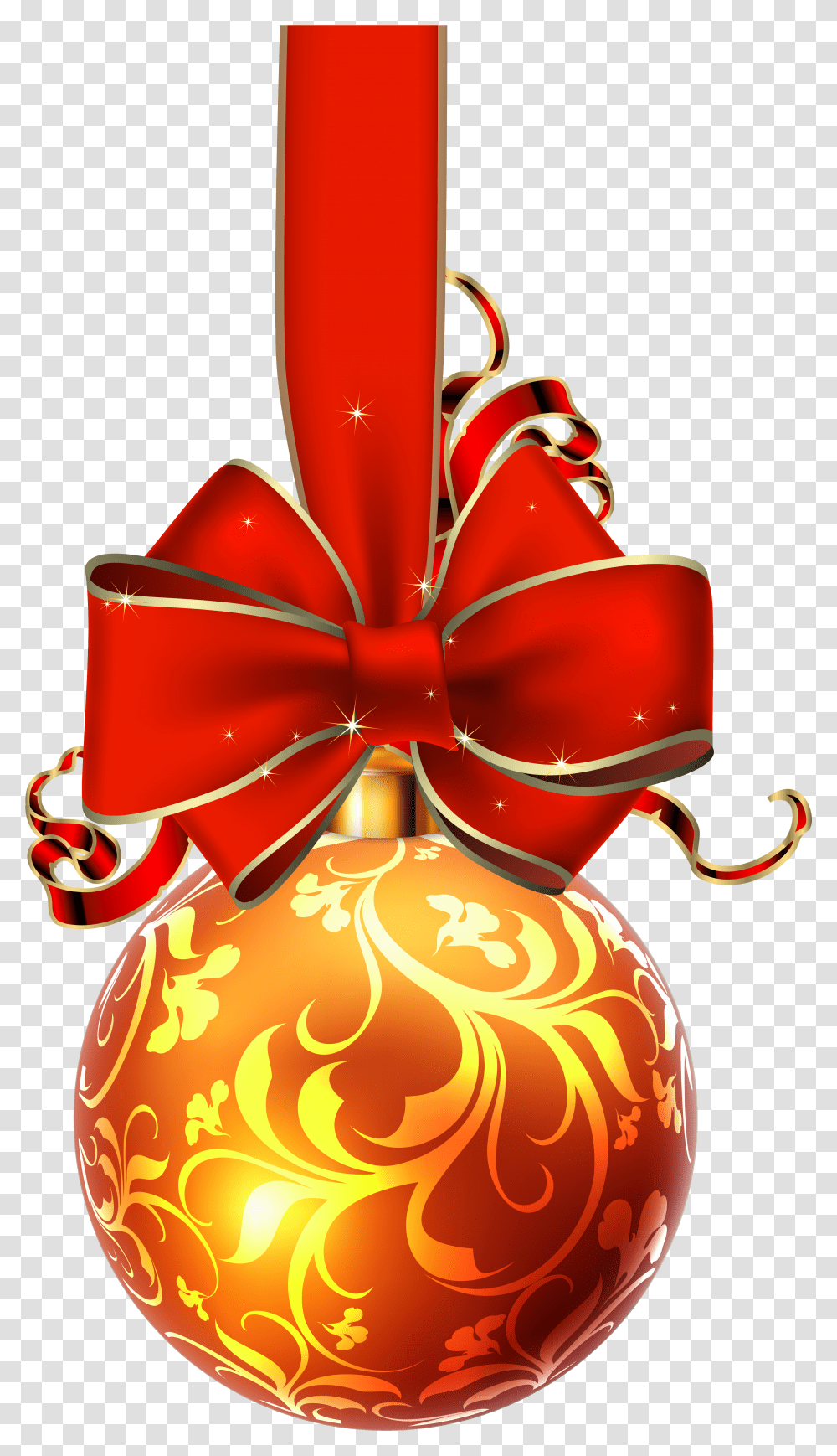 Christmas Ornament With Bow, Tie, Accessories, Accessory, Necktie Transparent Png