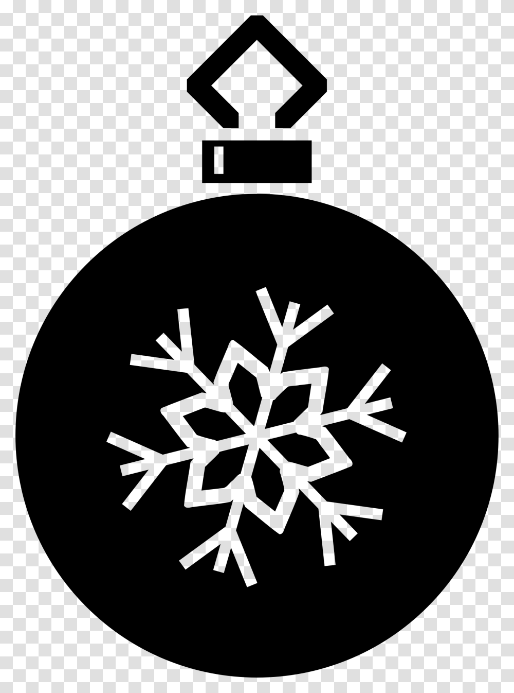 Christmas Ornamentleafmonochrome Photography Christmas Ornament Clipart Silhouette, Gray, World Of Warcraft Transparent Png