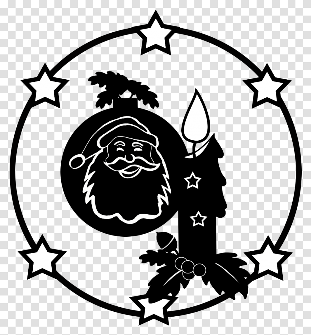 Christmas Ornaments Silhouette Gifts Box For Coloring, Stencil, Star Symbol, Face Transparent Png