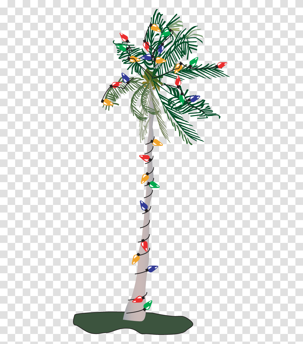 Christmas Palm Tree Clipart Image Black And White Palm Tree Clip Art, Plant, Christmas Tree, Ornament Transparent Png