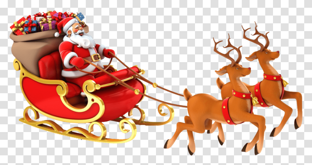 Christmas Papa Santa Claus On A Sleigh, Birthday Cake, Person, People, Leisure Activities Transparent Png