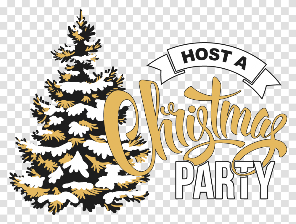Christmas Party Snow Tree Clipart Vector Snow Tree, Plant, Ornament, Christmas Tree, Text Transparent Png