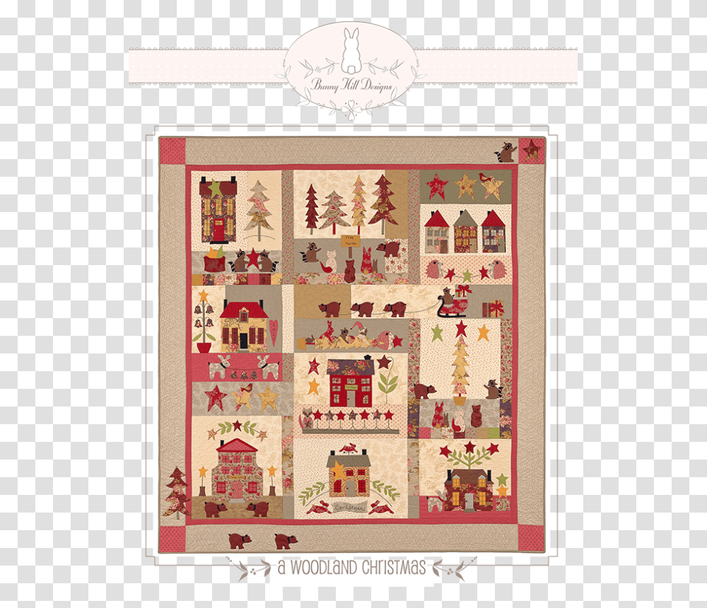 Christmas Patchwork Quilt Kit, Rug, Pattern, Sweets, Food Transparent Png