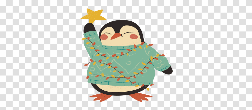 Christmas Penguin Flat & Svg Vector File Pinguino Navida Dibujo, Birthday Cake, Dessert, Food, Animal Transparent Png