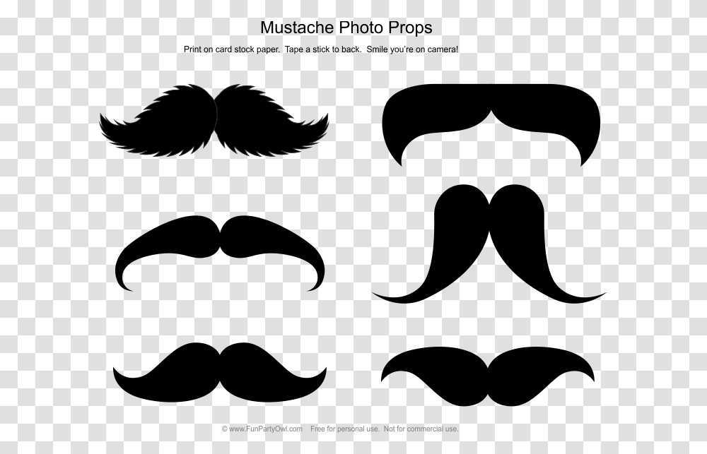 Christmas Photo Booth Props Mustache, Bird, Animal, Stencil Transparent Png