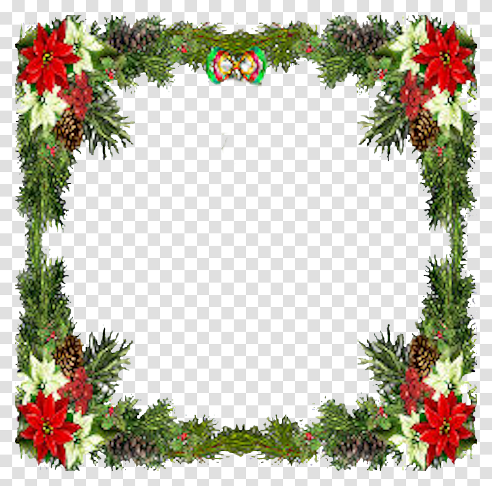 Christmas Picture Frames W Christmas Frames, Wreath, Plant, Flower, Blossom Transparent Png
