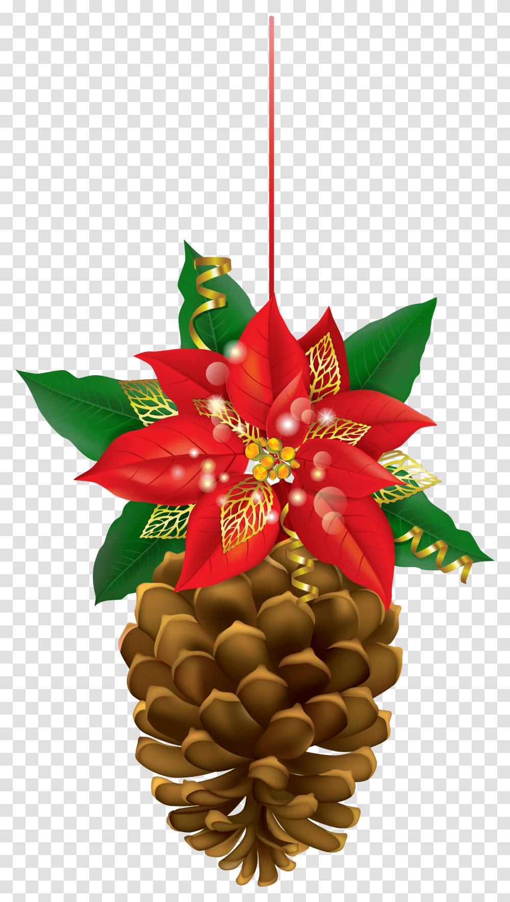 Christmas Pine Cone Clipart, Pattern, Plant, Ornament Transparent Png