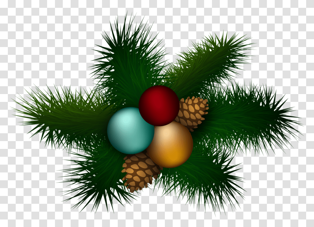 Christmas Pine Decoration Clip Art Candy Cane, Conifer, Tree, Plant, Sphere Transparent Png