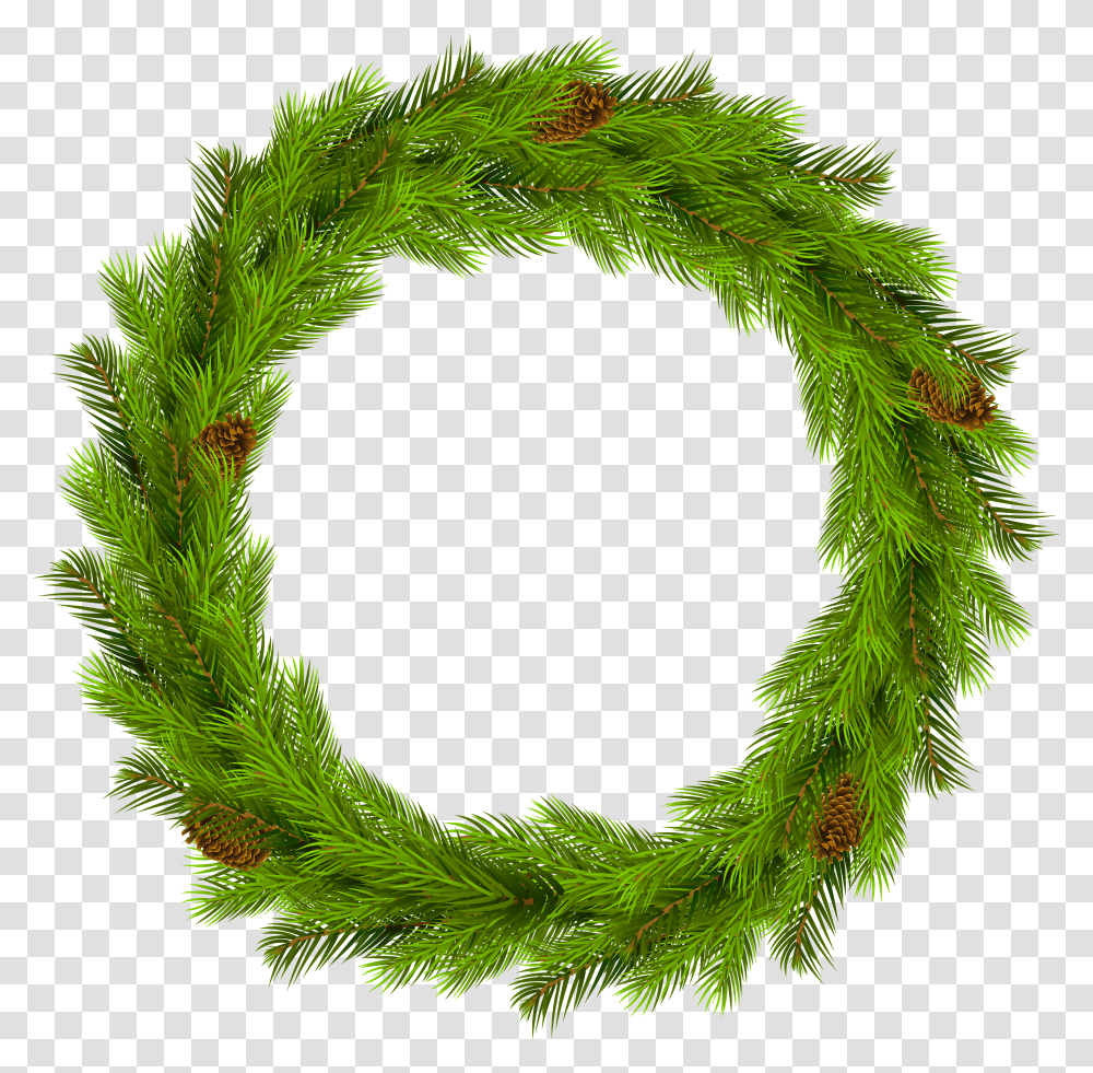 Christmas Pine Wreath Christmas Green Wreath Transparent Png