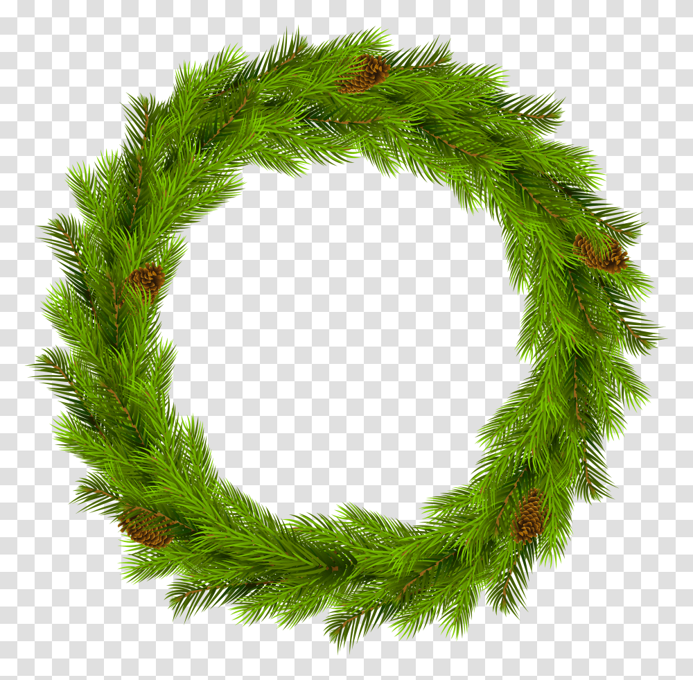 Christmas Pine Wreath Clip Art Transparent Png