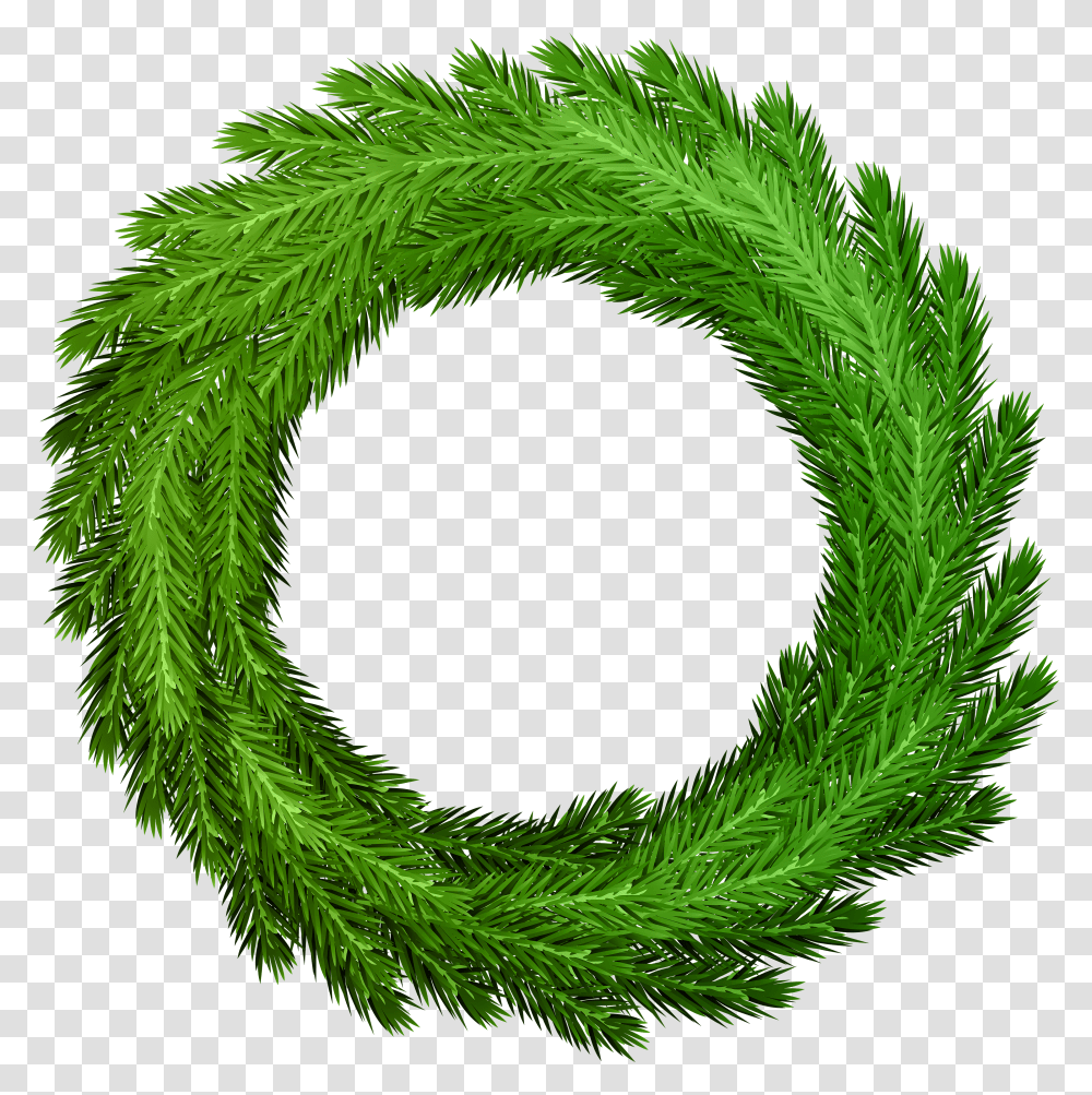 Christmas Pine Wreath Green Image Grass Transparent Png