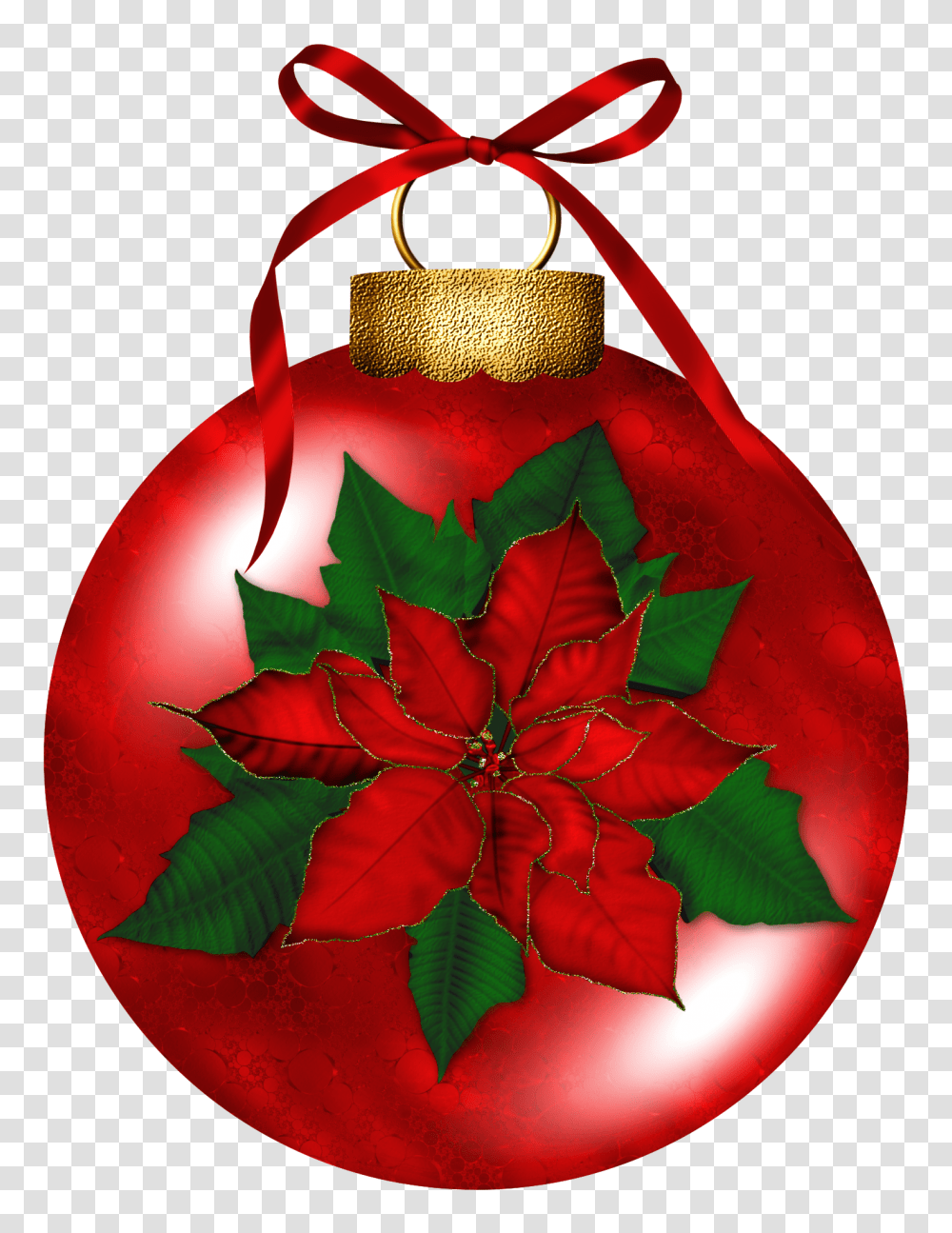 Christmas Poinsettia Clipart, Ornament, Pattern, Fractal, Bead Necklace Transparent Png