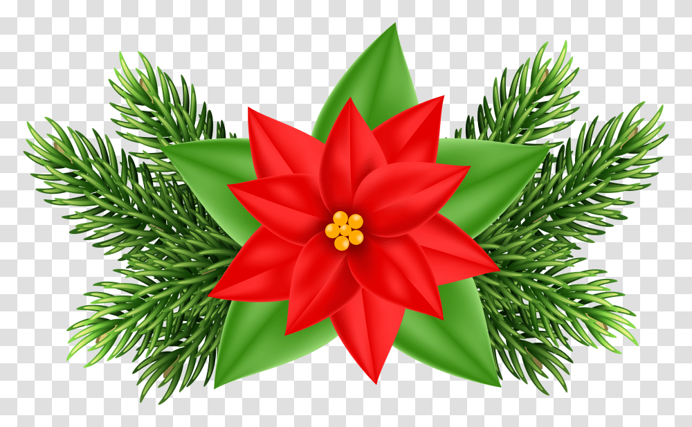 Christmas Poinsettia Deco Clip Art Gallery Transparent Png