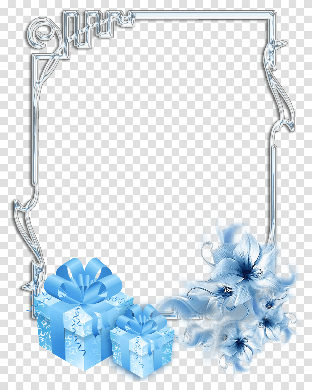Christmas Present Border Clipart Christmas Blue Transparent Png