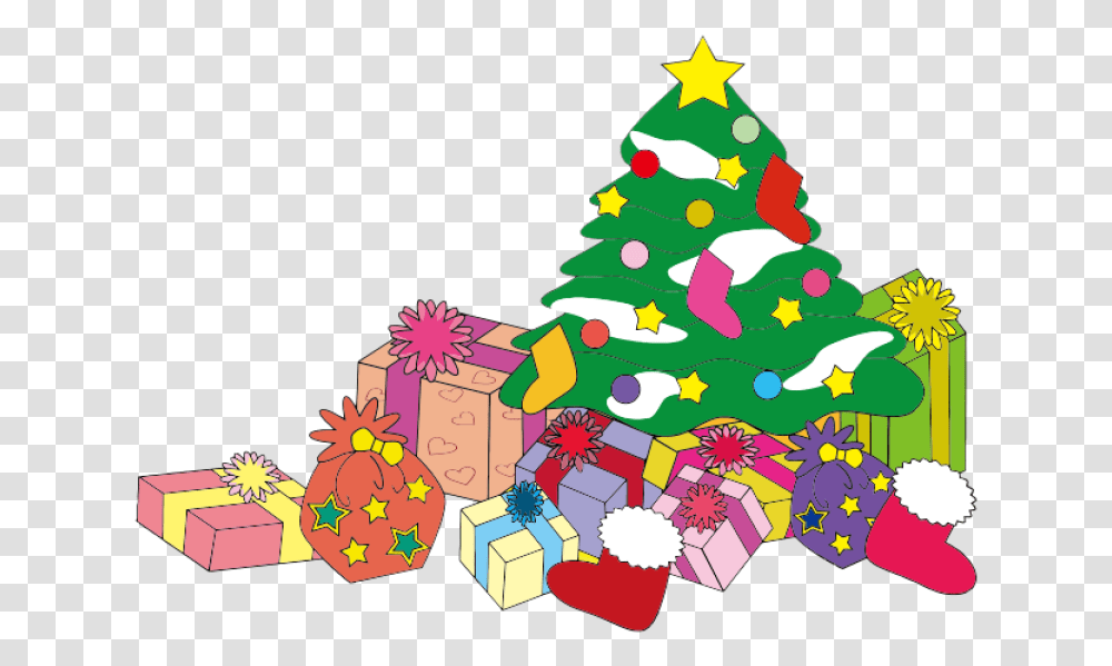 Christmas Present Clip Arts For Web Clip Arts Free Xmas Tree And Gift Clipart, Plant, Ornament, Graphics, Christmas Tree Transparent Png