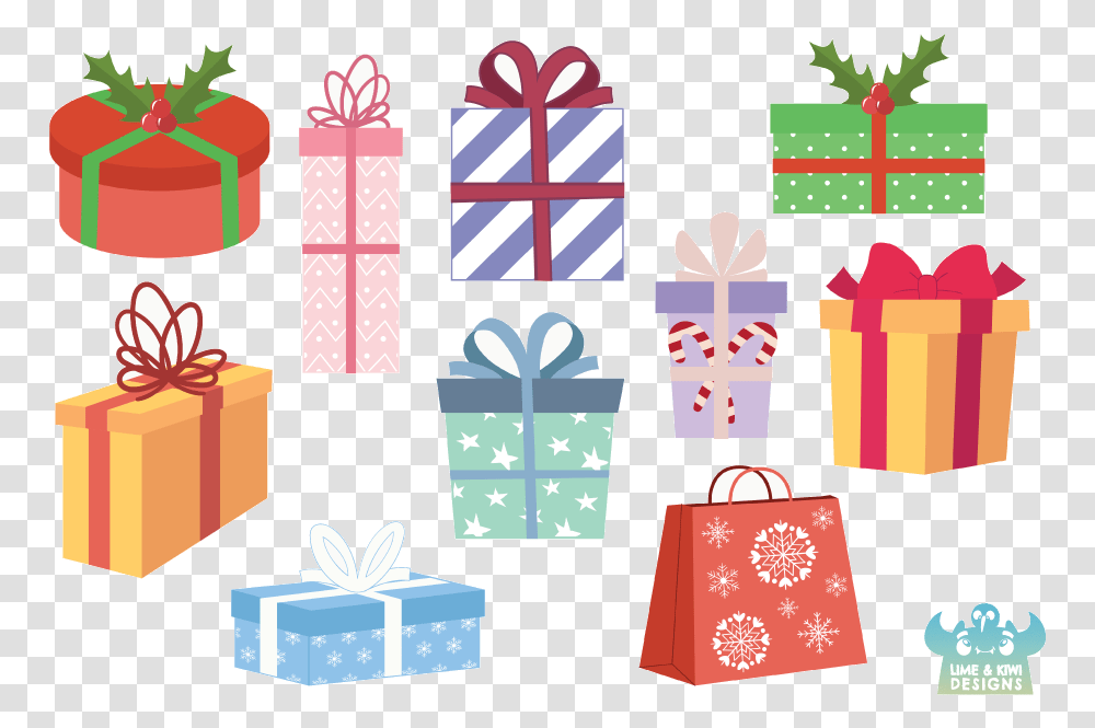 Christmas Present Presents Clipart Instant Vector Art Clipart Christmas Present Watercolor, Gift, Bag Transparent Png