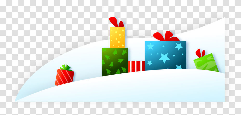 Christmas Presents In Snow Bank Presents In Snow, Crib, Furniture Transparent Png
