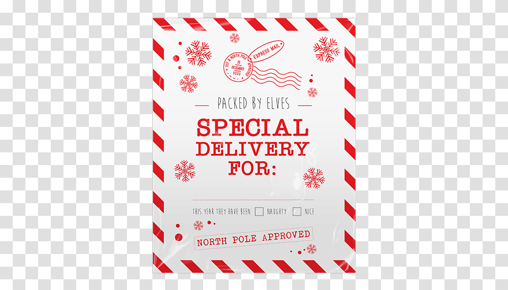 Christmas Printed Santa Sacks Graphic Design, Envelope, Mail, Airmail, Flyer Transparent Png