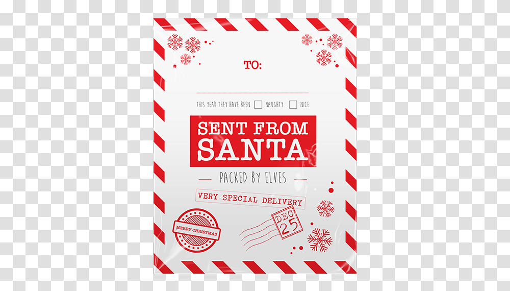 Christmas Printed Santa Sacks Parallel, Envelope, Airmail Transparent Png