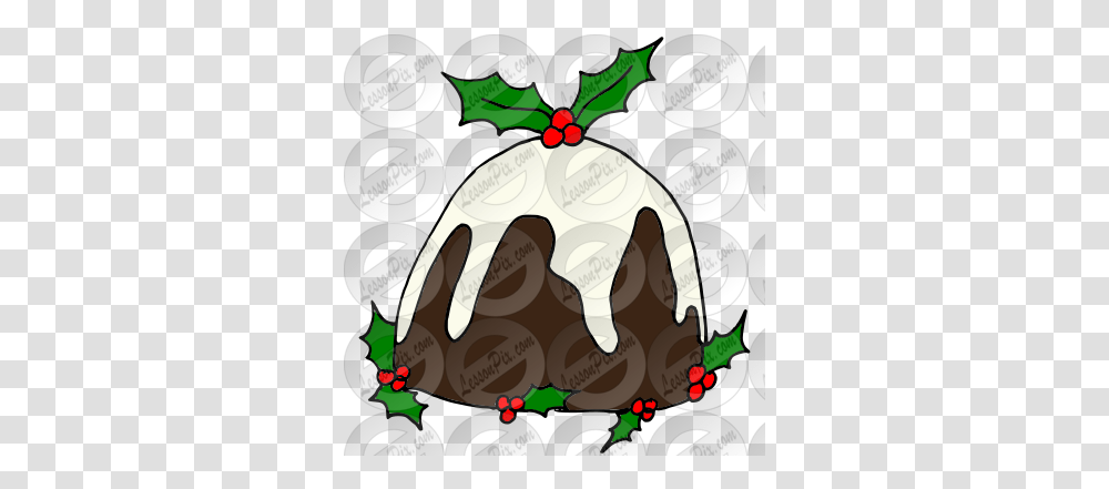 Christmas Pudding Picture For Classroom Therapy Use Holly, Graphics, Art, Animal, Mammal Transparent Png