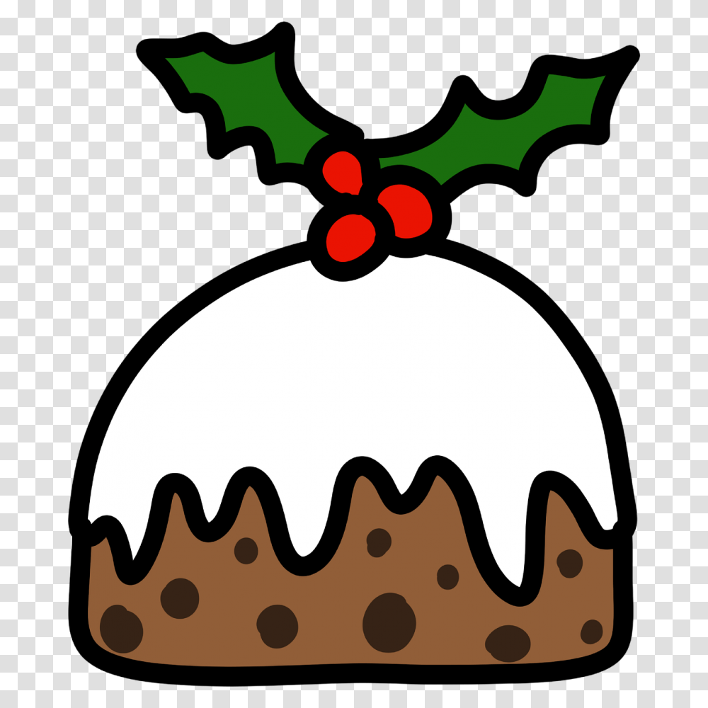 Christmas Pudding Xmas Holly Free Image On Pixabay Christmas Pudding With Holly, Food, Cake, Dessert, Icing Transparent Png