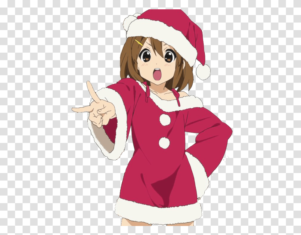 Christmas Pug Dog Background K On Yui Christmas, Person, Female, Costume, Girl Transparent Png