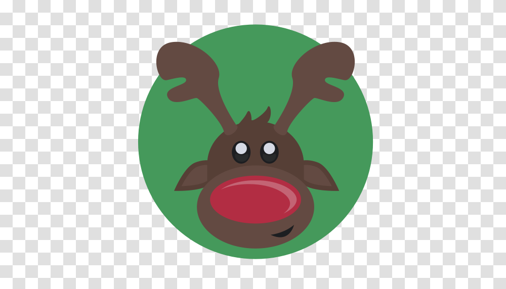 Christmas Red Nose Reindeer Rudolph Icon, Animal, Mammal, Wildlife, Cat Transparent Png