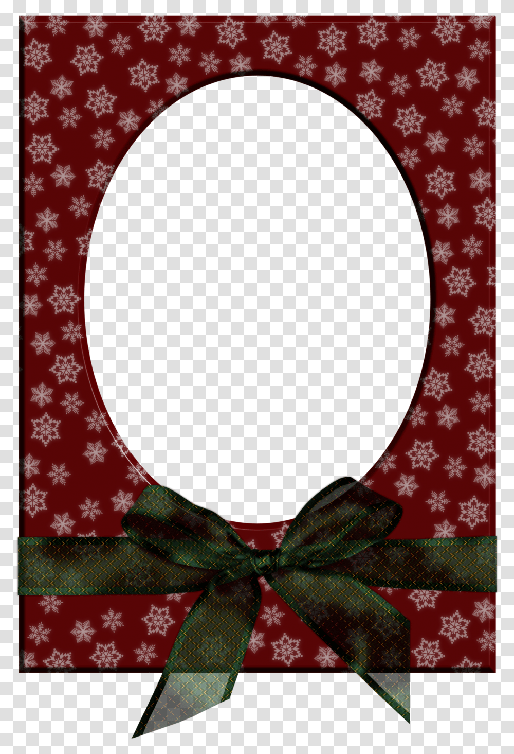 Christmas Red Photo Frame With Green Bow Red Green Frame Transparent Png