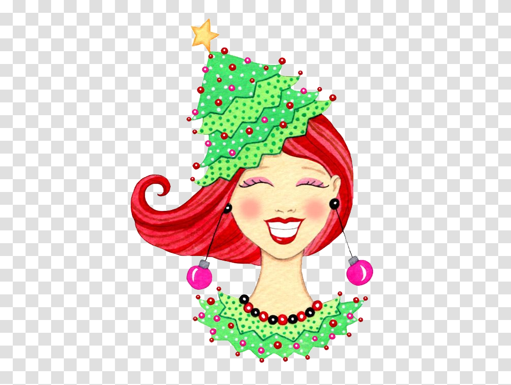 Christmas Redhead Shes Even Got My Cheekschristmas Girl Face, Ornament, Pattern Transparent Png
