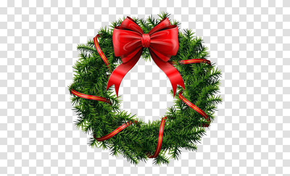 Christmas Reef 3 Image Christmas Wreath Red Bow, Christmas Tree, Ornament, Plant Transparent Png