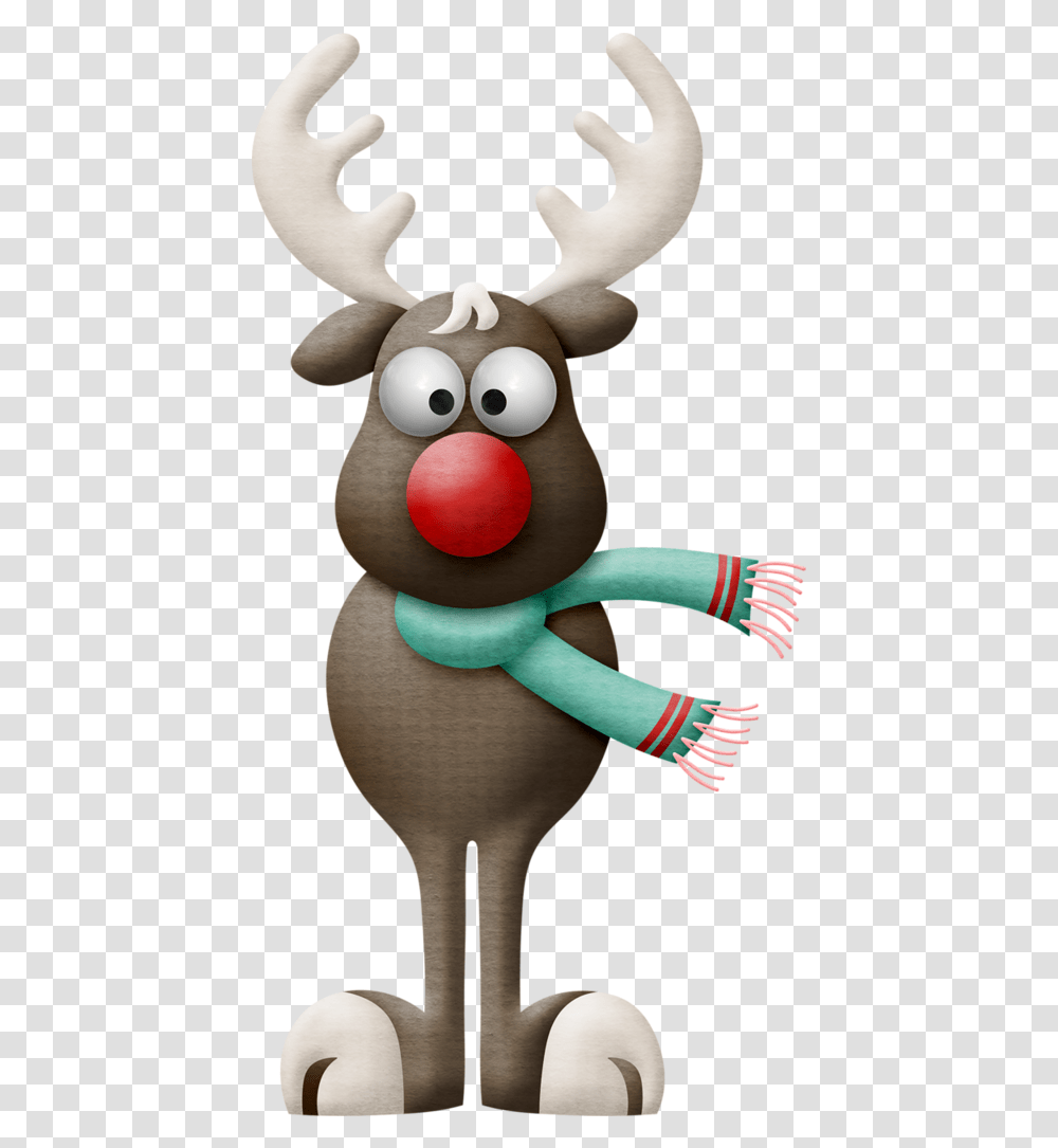Christmas Reindeer Christmas Cartoon Animals Clipart Christmas Day, Toy, Mammal, Figurine, Plush Transparent Png