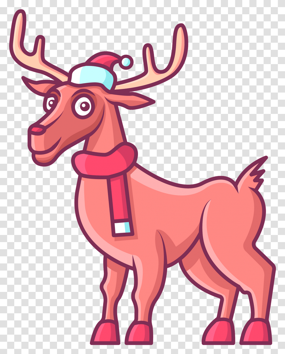 Christmas Reindeer Clipart Free Download Animal Figure, Wildlife, Mammal, Elk, Antelope Transparent Png