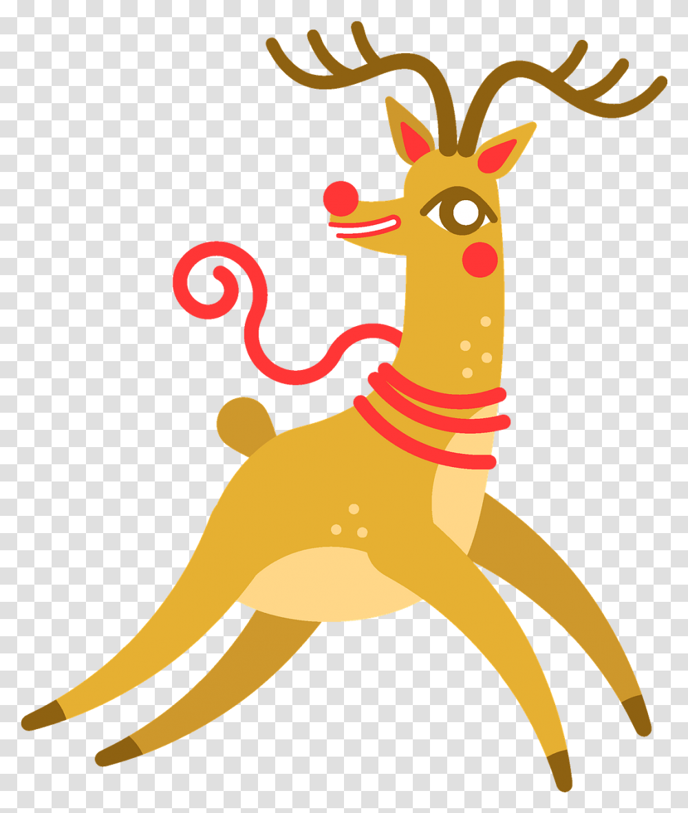 Christmas Reindeer Clipart Free Download Creazilla Illustration, Mammal, Animal, Banana, Fruit Transparent Png