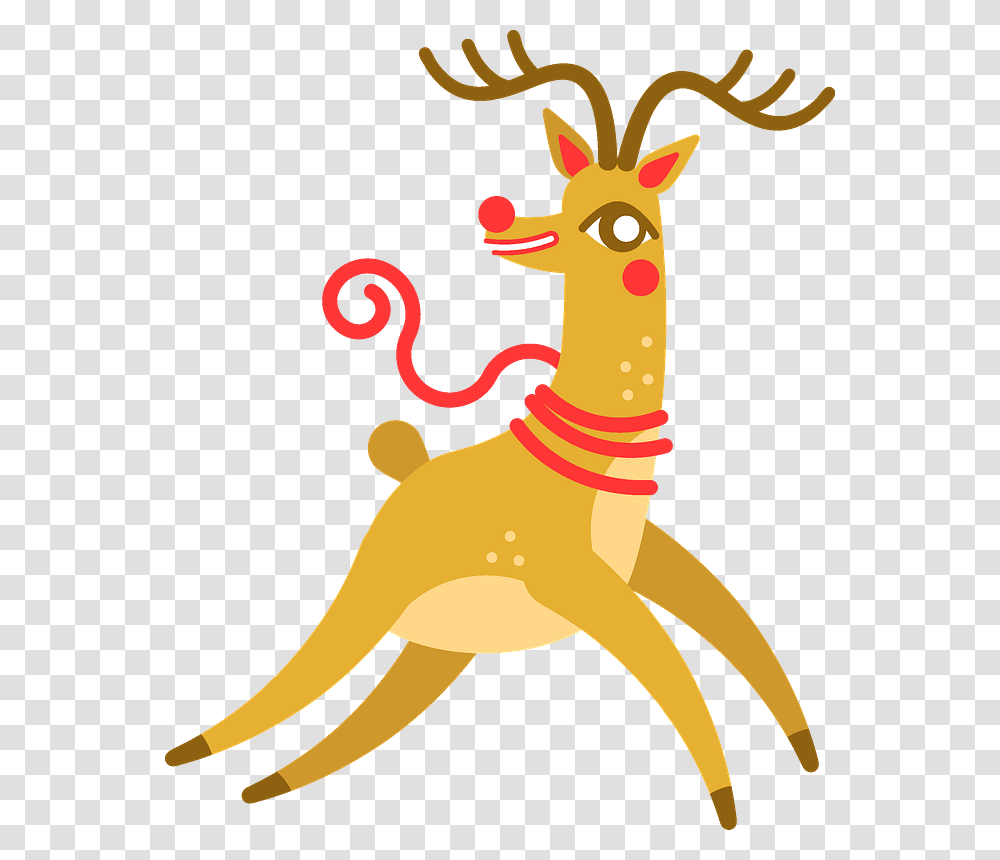 Christmas Reindeer Clipart Illustration, Mammal, Animal, Wildlife Transparent Png