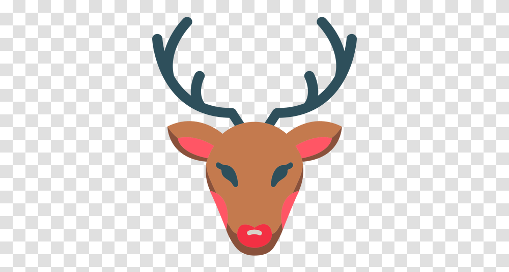 Christmas Reindeer Rudolph Icon & Svg Decorative, Wildlife, Mammal, Animal, Antler Transparent Png
