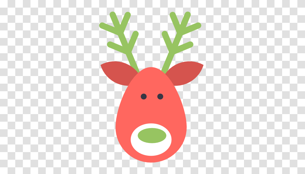 Christmas Reindeer Rudolph Santa Sled Xmas Icon, Plant, Vegetable, Food, Carrot Transparent Png