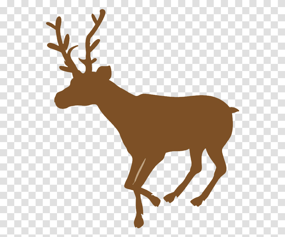Christmas Reindeer Silhouette Rena De Natal Em Preto, Mammal, Animal, Wildlife, Moose Transparent Png
