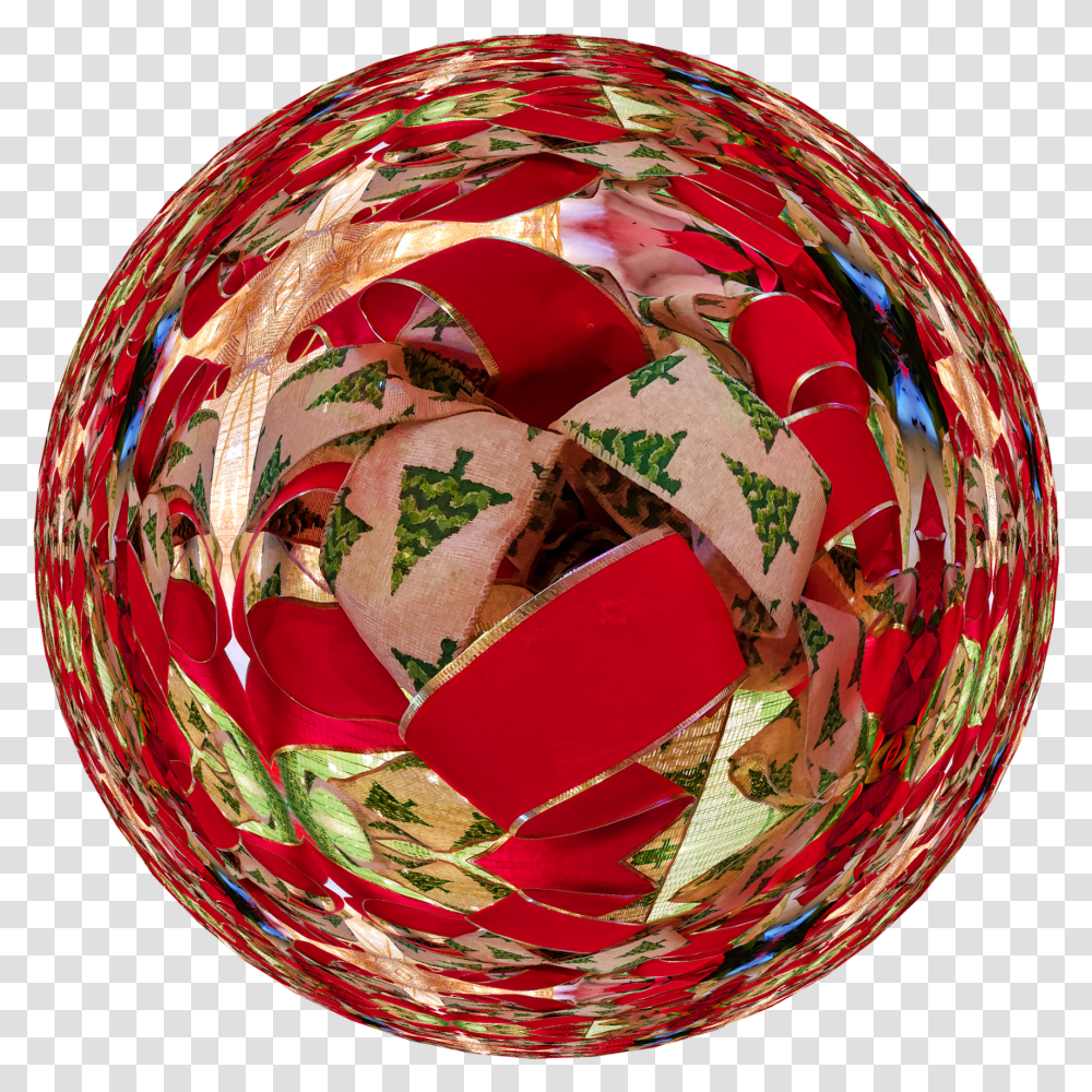 Christmas Ribbon Glass Globe Free Decorative Transparent Png