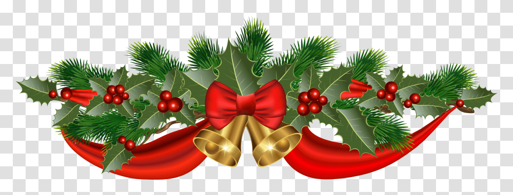 Christmas Ribbon Jingle Bell Clip Art Bell And Ribbon Christmas Transparent Png