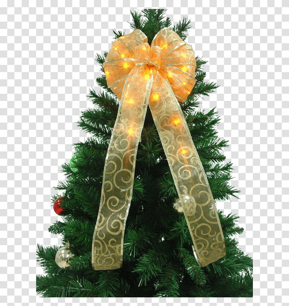 Christmas Ribbon Pic Background Real Ribbon Bow For Christmas Tree, Plant, Ornament, Pine Transparent Png