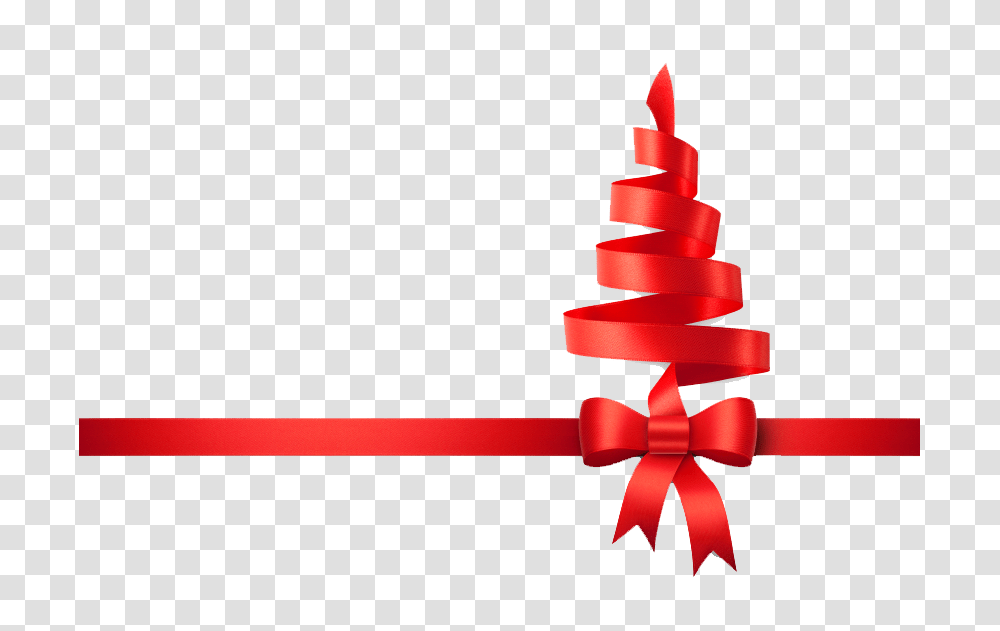 Christmas Ribbon Tree Vector Clipart, Gift Transparent Png