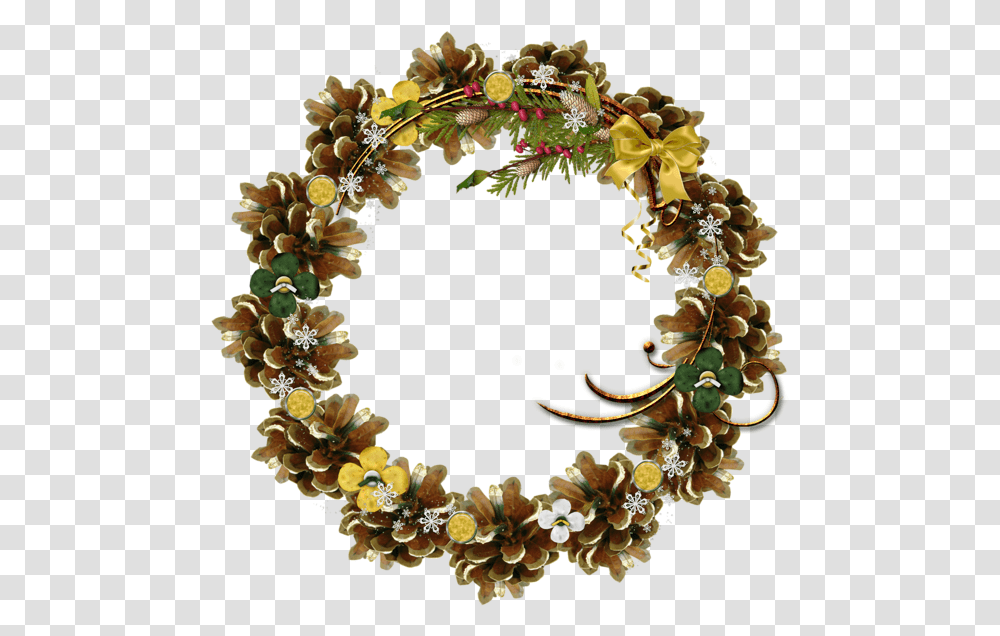 Christmas Round Border, Wreath Transparent Png