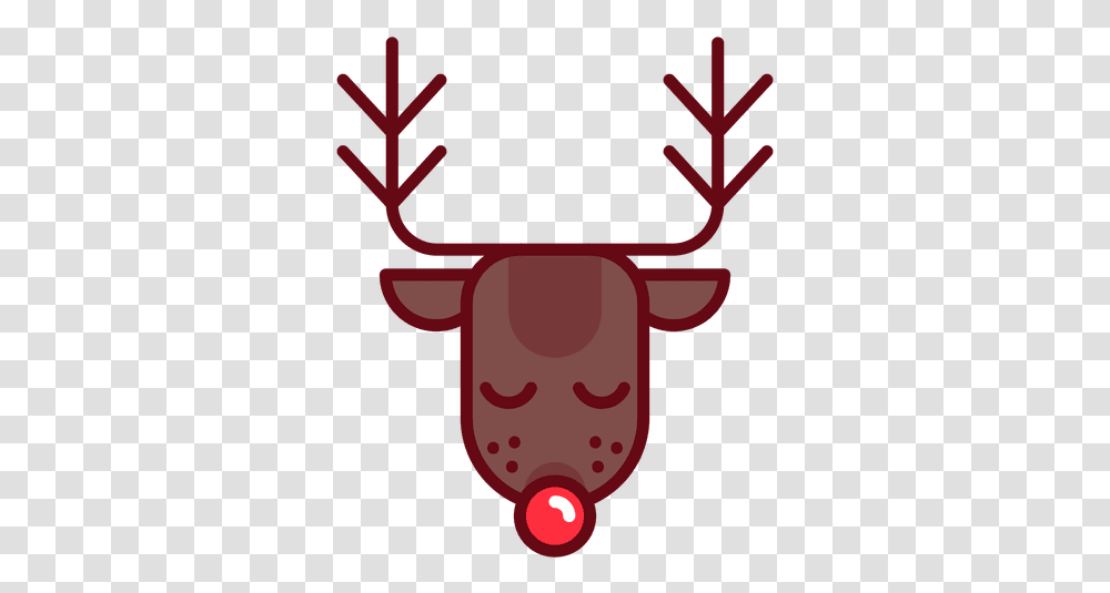 Christmas Rudolph Reindeer Imagenes De Un Venado De Navidad, Cross, Symbol, Antelope, Wildlife Transparent Png
